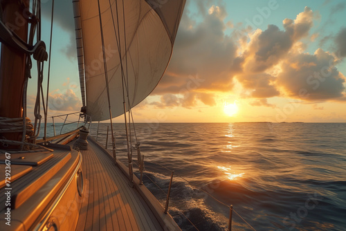 Sailing into the sunset © kossovskiy