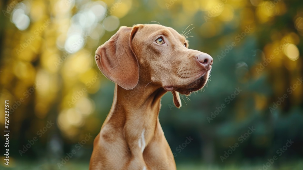 A close-up view of a dog in a field. Suitable for various uses