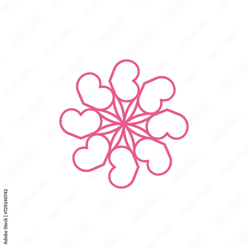 Pink heart romance logo business Pink heart romance logo business