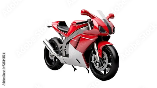 motorbike racing on transparent background