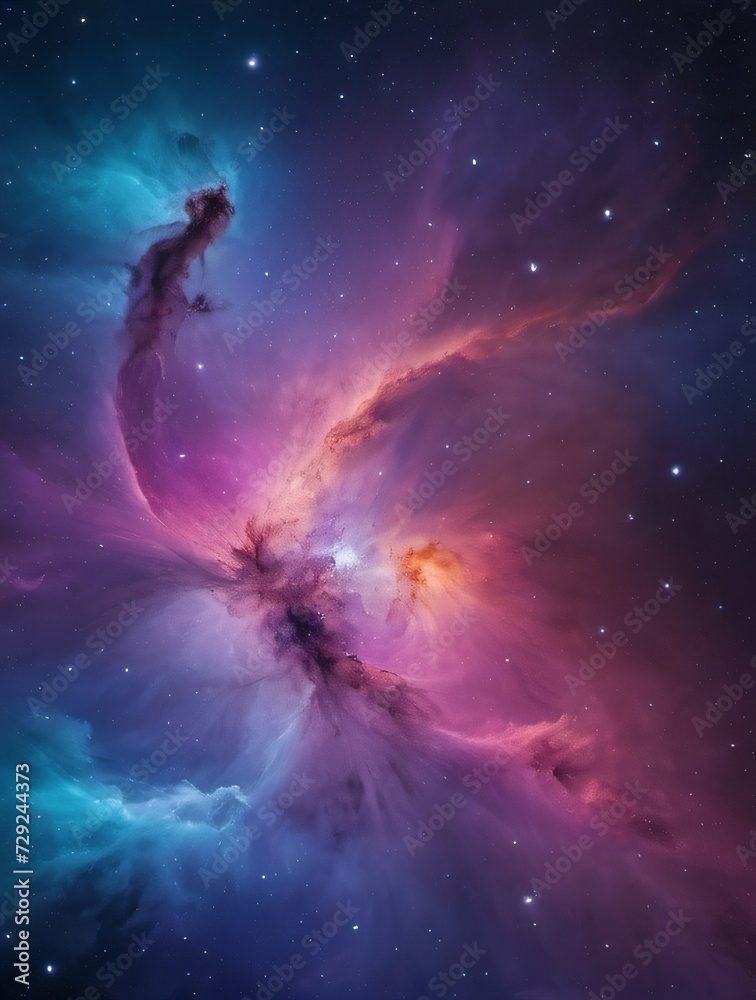 Photo Of Colorful Space Galaxy Cloud Nebula, Stary Night Cosmos, Universe Science Astronomy, Supernova Background Wallpaper, Blue And Purple Space Background