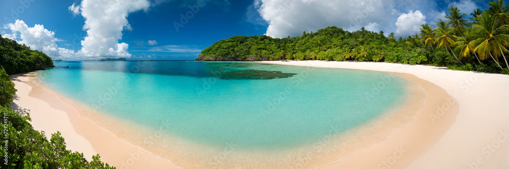 Panorama of a beautiful tropical beach