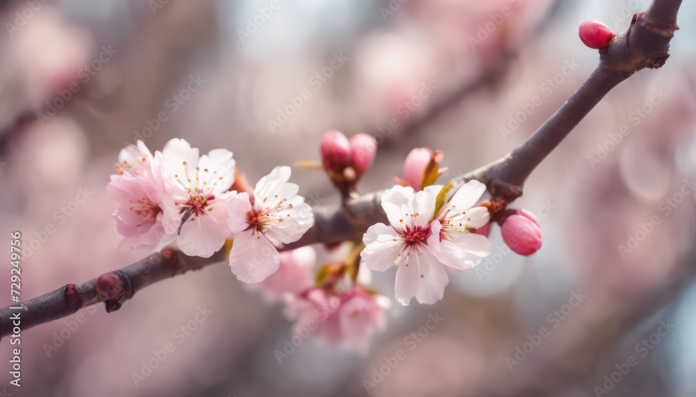 Blooming cherry blossoms in soft light Blooming cherry blossoms in soft light