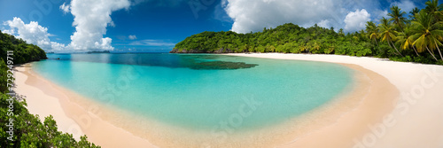 Panorama of a beautiful tropical beach