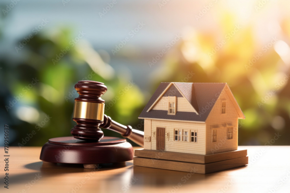A judge auction and real estate concept. Real estate law. A judge auction and real estate concept. Real estate law.