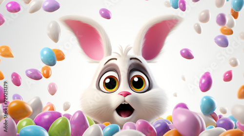 Surprised easter bunny