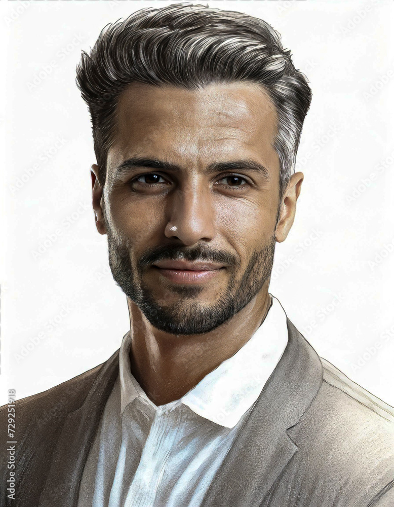 Obraz premium Close-up portrait of an attractive young man