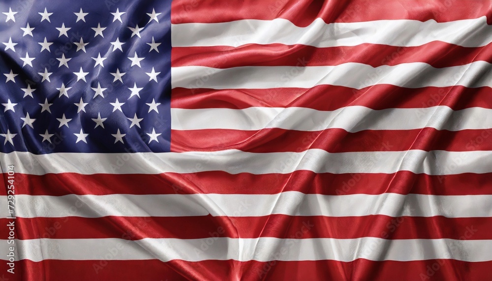 National American silk fabric flag. Symbol of the United States of America National American silk fabric flag. Symbol of the United States of America