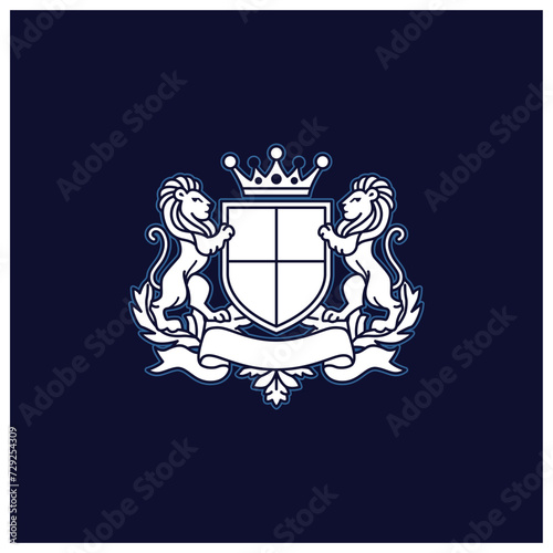 family crest coat of arms heraldic lion photo
