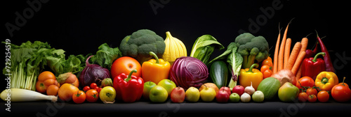 Collection of different fruits and vegetables.