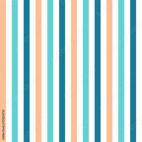 Abstract geometric seamless pattern. Trendy color bermuda and peach fuzz Vertical stripes. Wrapping paper. Print for interior design and fabric. Kids background. Backdrop in vintage and retro style.