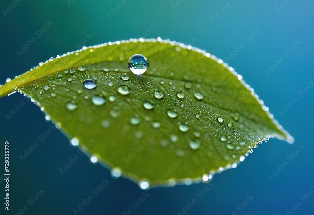 Fototapeta premium water drops on leaf