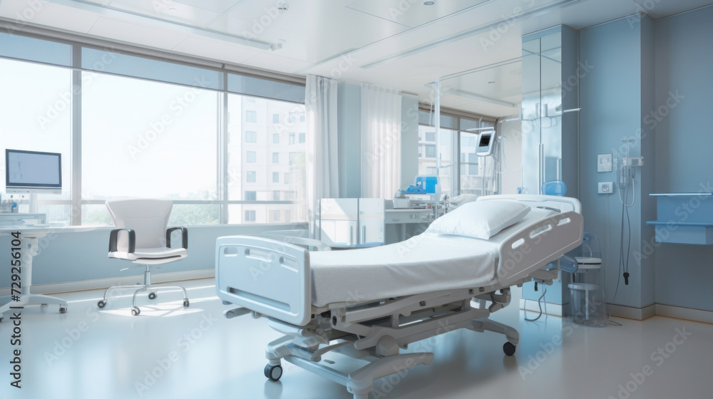 Interior of Modern Hospital Room. Interior of Modern Hospital Room.