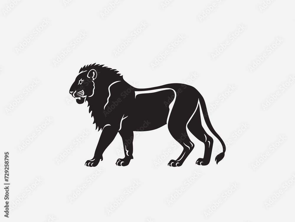illustration of a lion silhouette