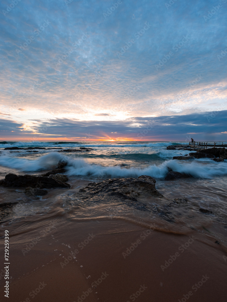 Sunrise view from Avalon Beach, Sydney, Australia.