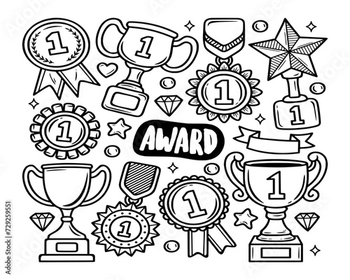 set of icons award