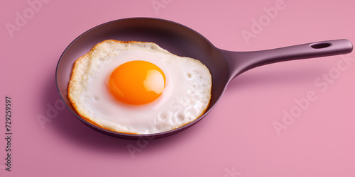  Culinary Artistry: Homemade Fried Egg in a Frying Pan