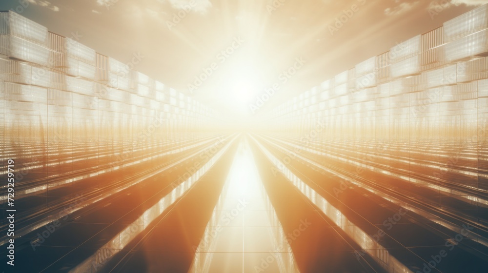 Overhead shots of concentrated solar power plants with large mirrors focusing sunlight to