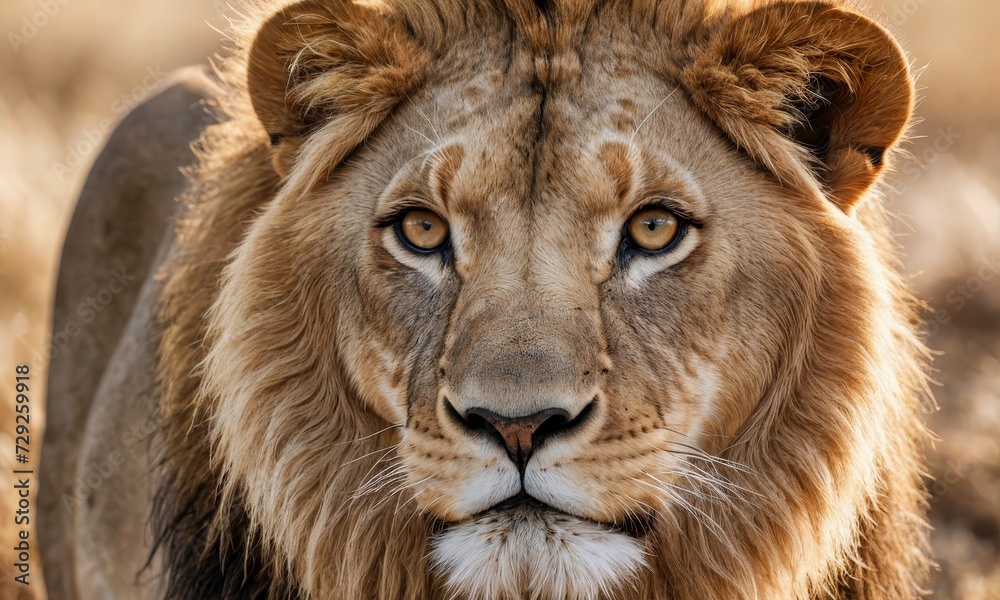 Savannah Sovereignty: Majestic African Lion in Its Wild Sanctuary