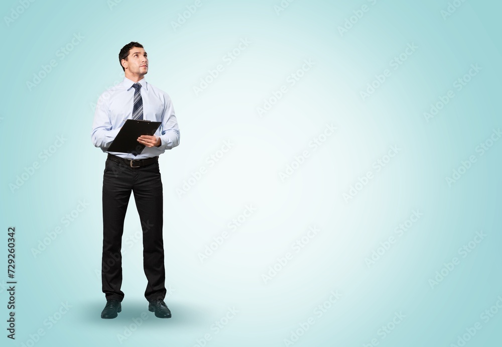 Young employee business man wears formal suit Young employee business man wears formal suit
