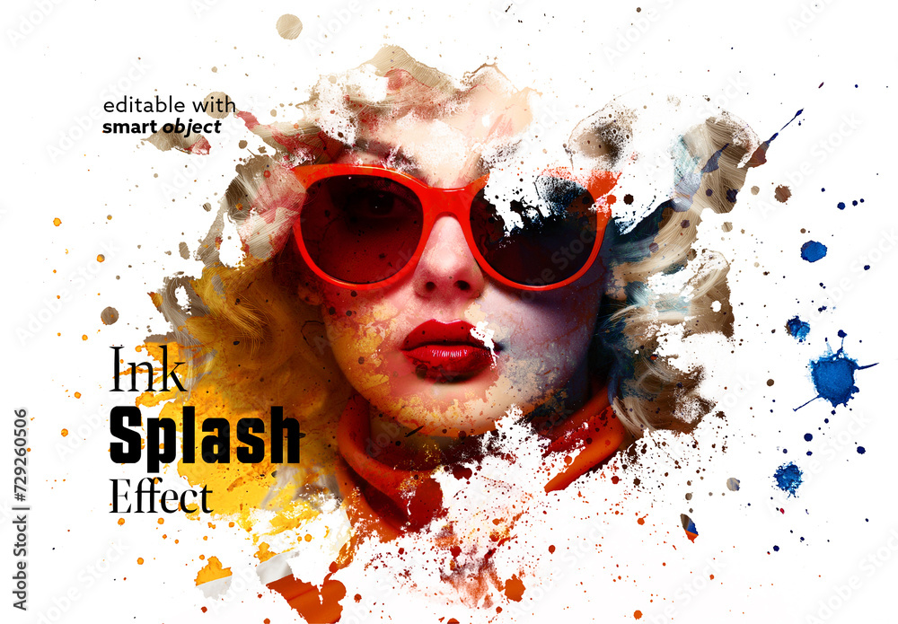 Ink Splash Effect Stock Template Adobe Stock