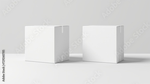 Mockup of two white boxes © cherezoff