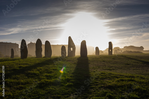 Sunrise Silhouettes: The Menhirs of Galicia