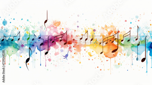 Abstract musical high vertical space background