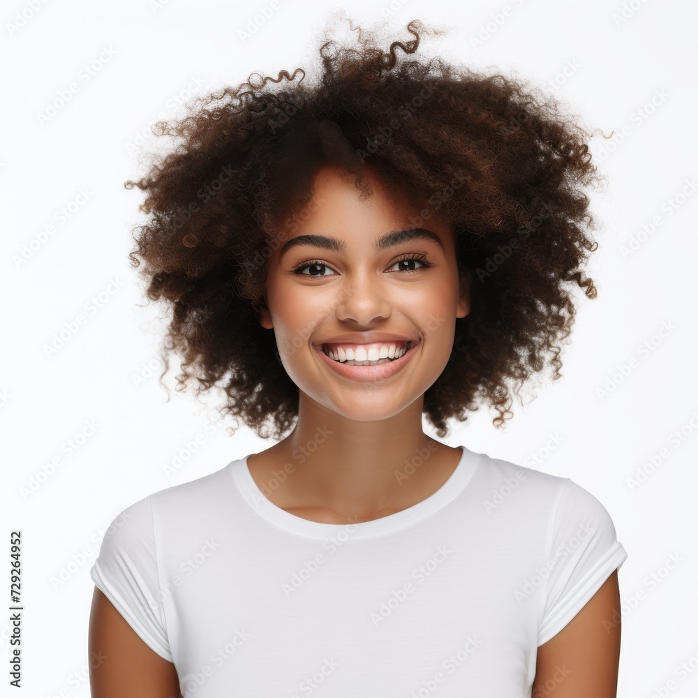 A young, radiant Beautiful Black woman adorns herself in relax pajamas, smiling peacefully against a simple background. Generative AI. A young, radiant Beautiful Black woman adorns herself in relax pajamas, smiling peacefully against a simple background. Generative AI.