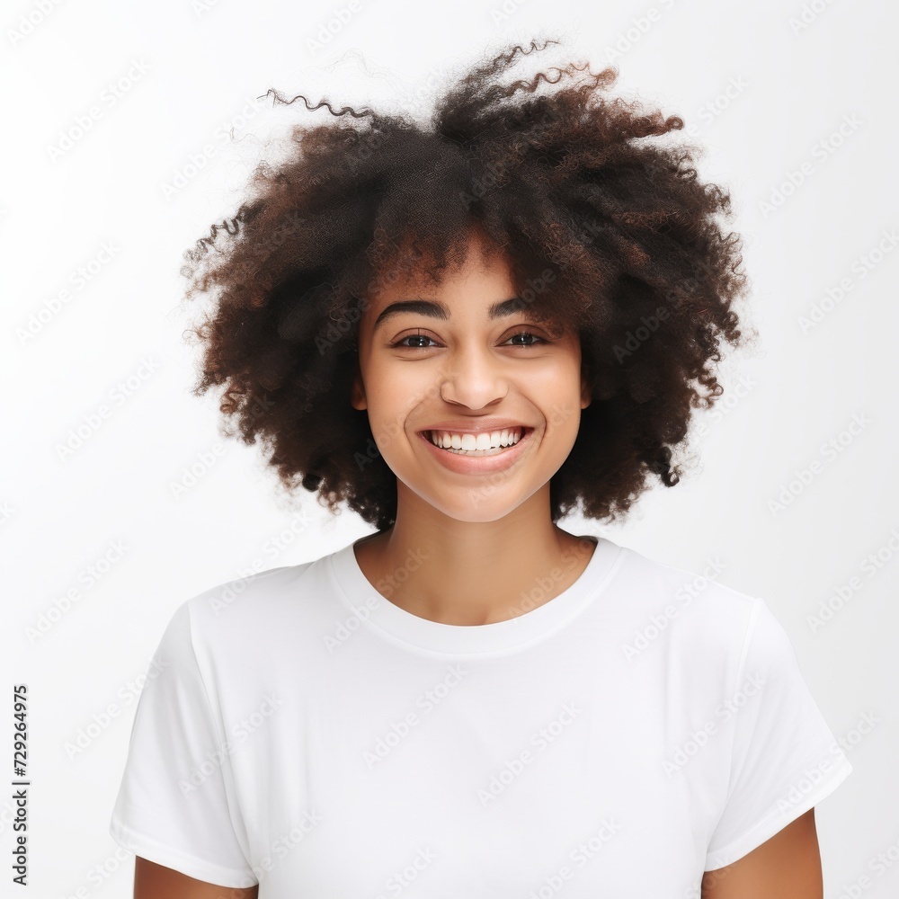A young, radiant Beautiful Black woman adorns herself in relax pajamas, smiling peacefully against a simple background. Generative AI. A young, radiant Beautiful Black woman adorns herself in relax pajamas, smiling peacefully against a simple background. Generative AI.