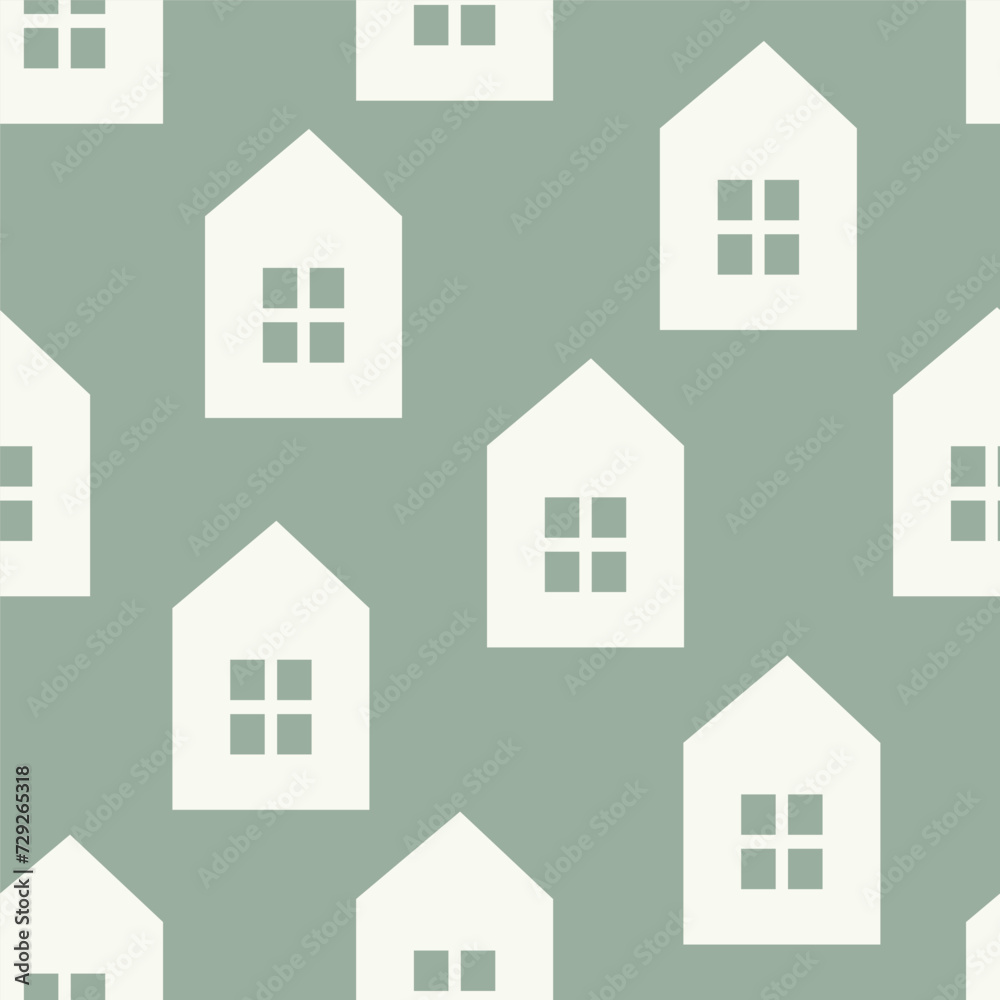 Seamless pattern with cute houses Seamless pattern with cute houses