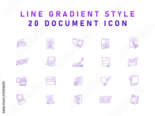 20 Collection Of Document Icon, Folder, Paper, Checklist, Paper Ink. © dilone