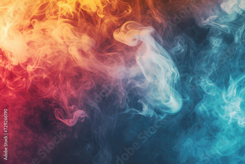 Abstract effect flame smoke background.