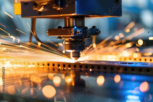 industrial laser cutting metal photo