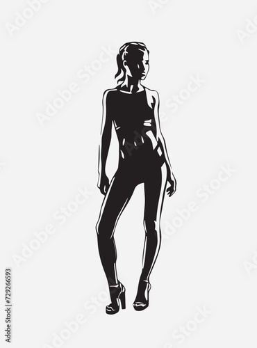 Silhouette of a Modal woman