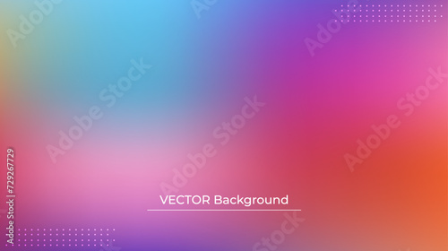 Smooth and blurry colorful gradient mesh background. Modern bright rainbow colors. Easy editable soft colored vector banner template. Premium quality