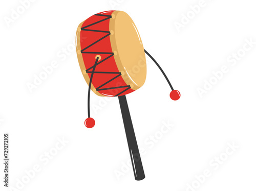 Chinese New Year Toy Wood Rattle Drum
