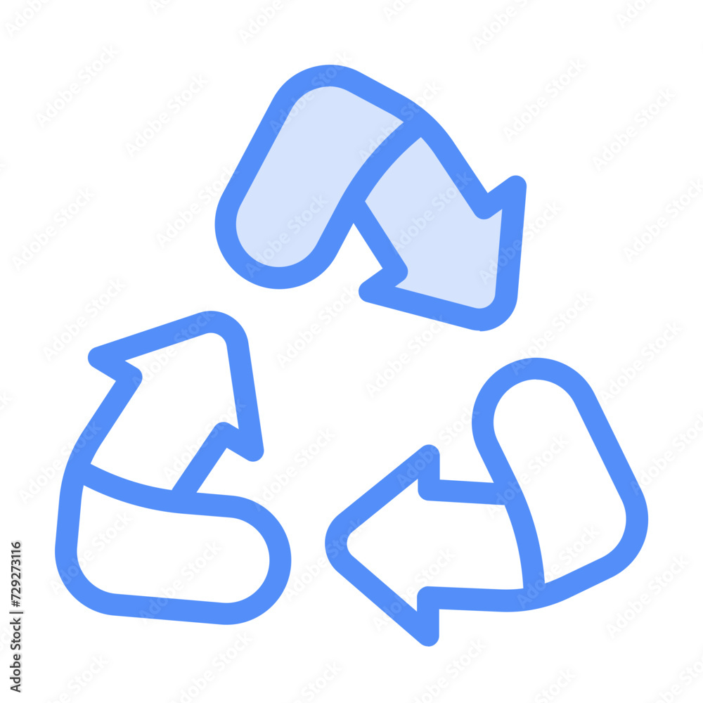 Recycle icon with lineal color style Recycle icon with lineal color style