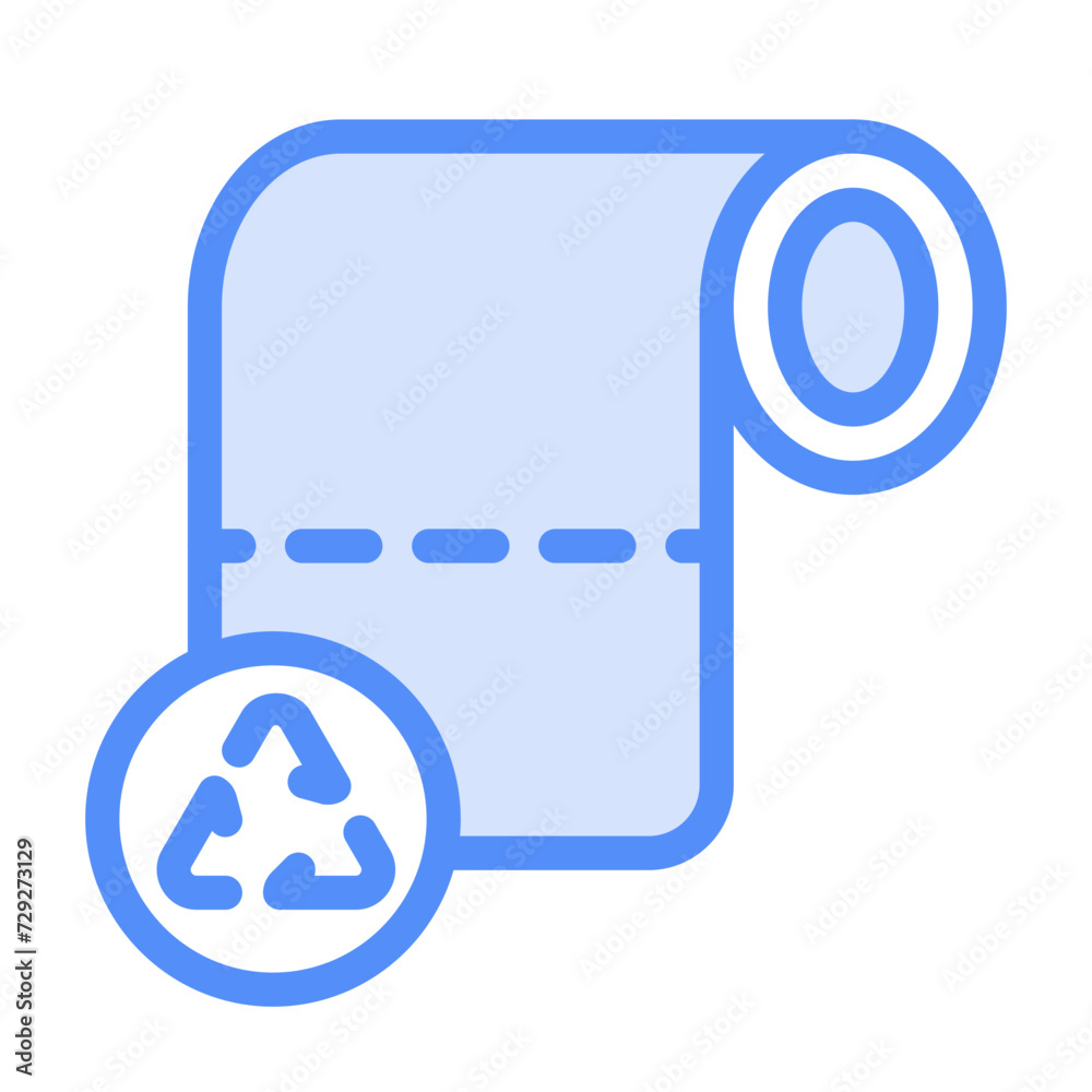 Recycle toilet paper icon with lineal color style Recycle toilet paper icon with lineal color style