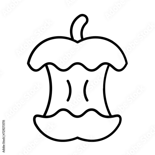 Apple fertilizer icon with thin line style