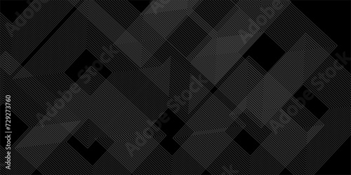 Black abstract background with metal texture and lines. black abstract background paper shine and layer element vector for presentation design. Suit for business, corporate, seminar, and talks