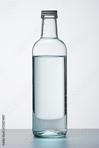 a bottle of water on white background