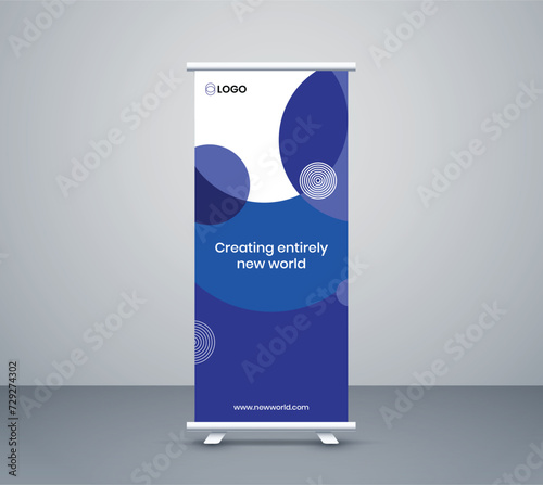 Roll up banner design for advertising of businesses. Roll up standee banner design
