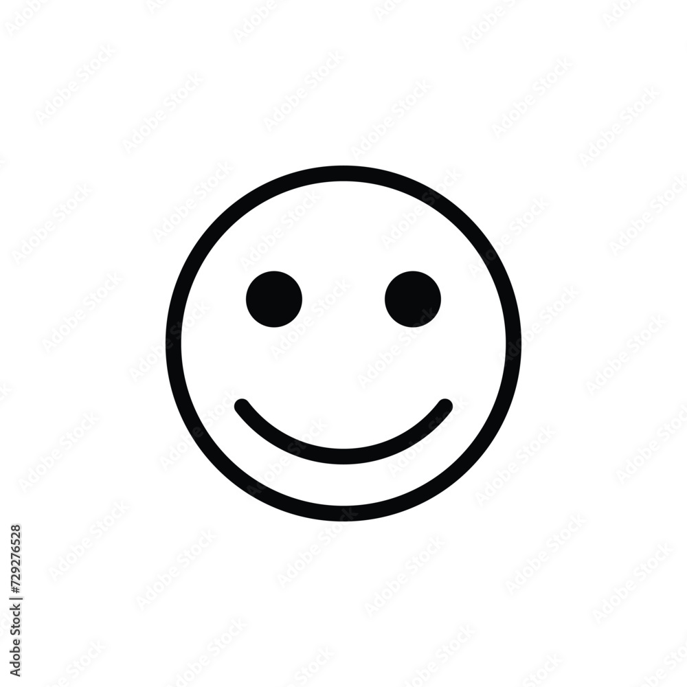 Fototapeta premium Smile Face logo isolated on white background, Smile Face sign, Smile Face icon, vector illustration. flat vector graphic on isolated