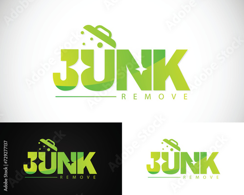 junk remove logo creative design concept modern