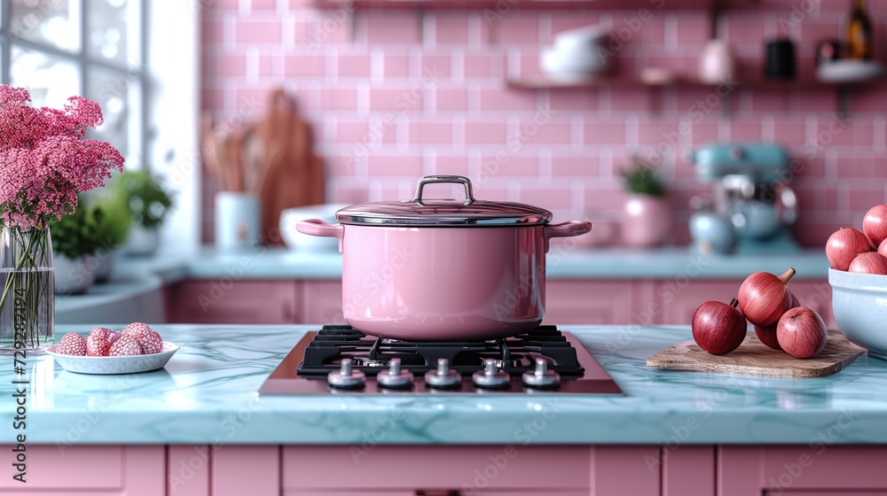 pan on kitchen stove cooking pan on kitchen stove cooking