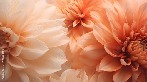 floral background, warm shades, dahlias © Olga