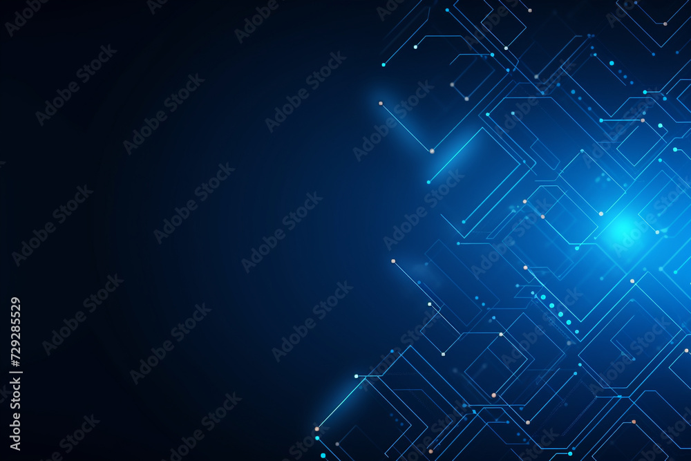 Obraz premium Abstract technology digital line electronic network data innovation concept background.