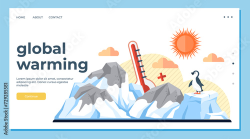 Global warming vector illustration. Ecological threads unravel in tapestry global warming, consequence relentless co2 emissions Conservation, rallying cry against environmental degradation, echoes