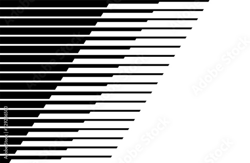 Smooth vector transitons from black to white with straight lines. Modern vector background for transition. Vector Formats
